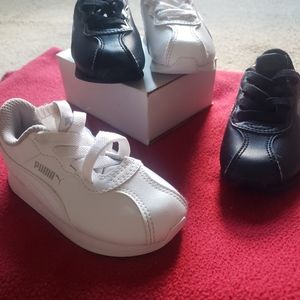Toddler white and black traditional Pumas